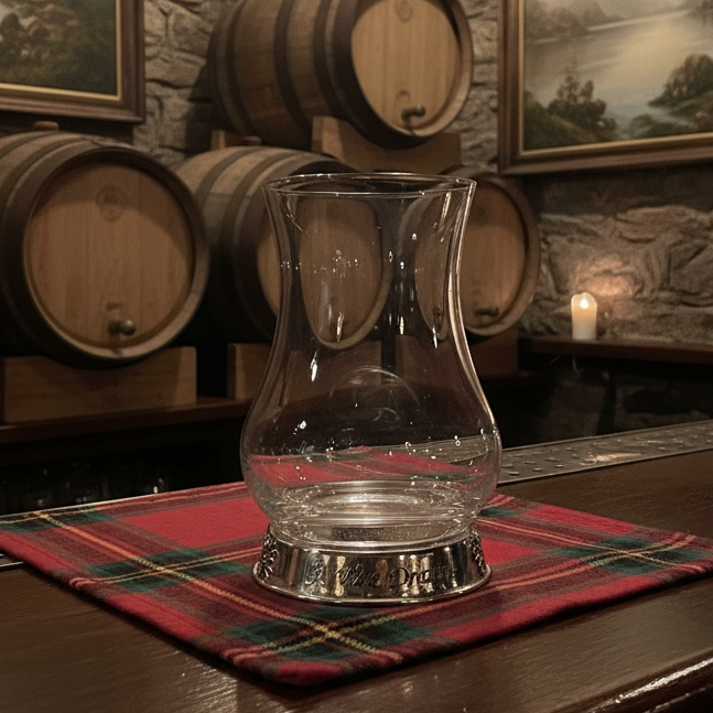 A Wee Dram Thistle Whiskey Glass - Handmade in England