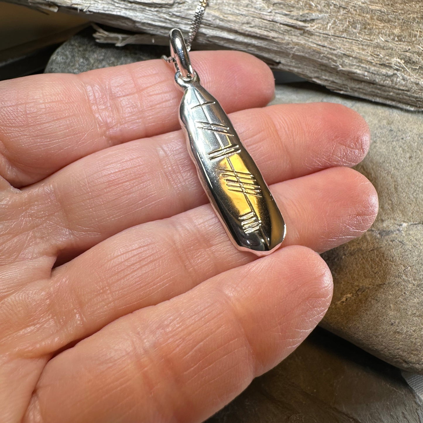 Gaelic Brave Ogham Necklace - Made in Ireland