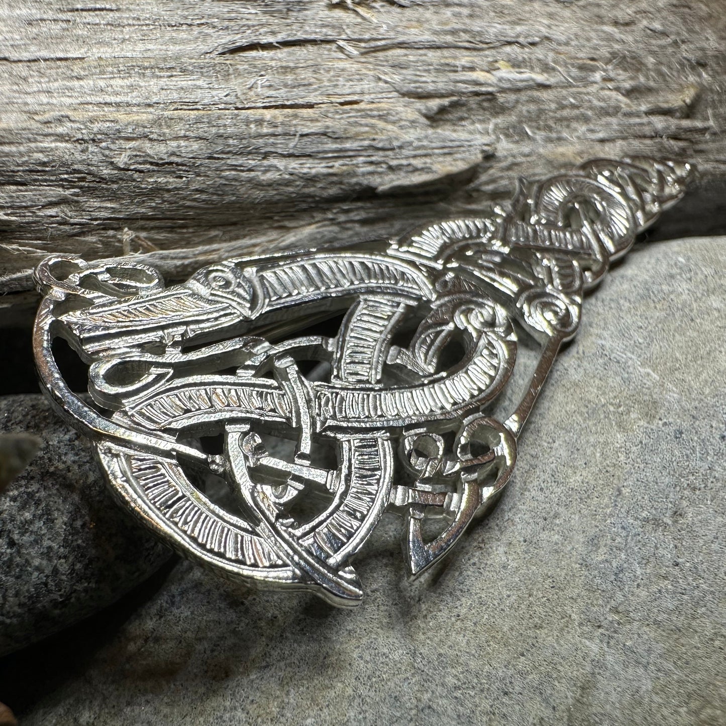 Artisan Irish Celtic Beast Brooch - Made in Ireland
