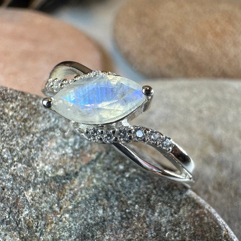 Load image into Gallery viewer, Winter Ice Moonstone Ring
