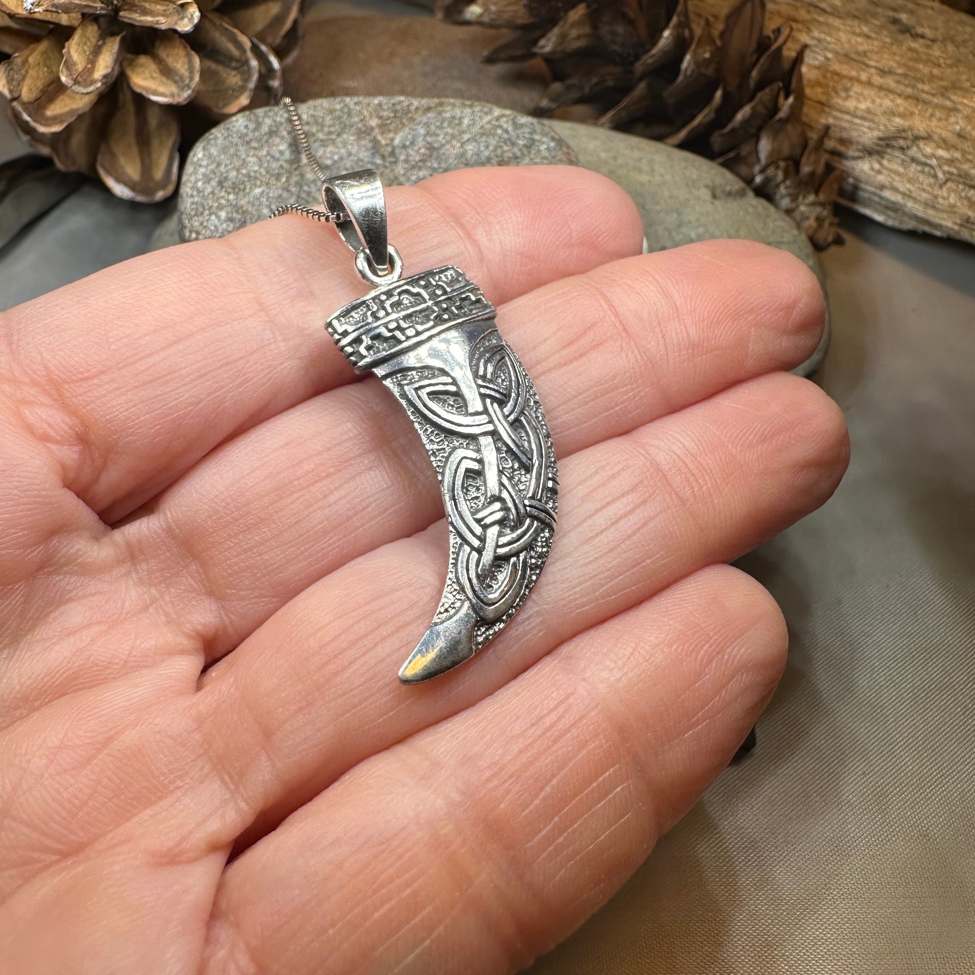 Celtic Wolf Claw Necklace — view 4