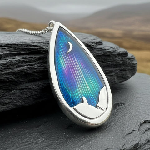 Load image into Gallery viewer, Northern Lights Sky Necklace - Handmade in Scotland
