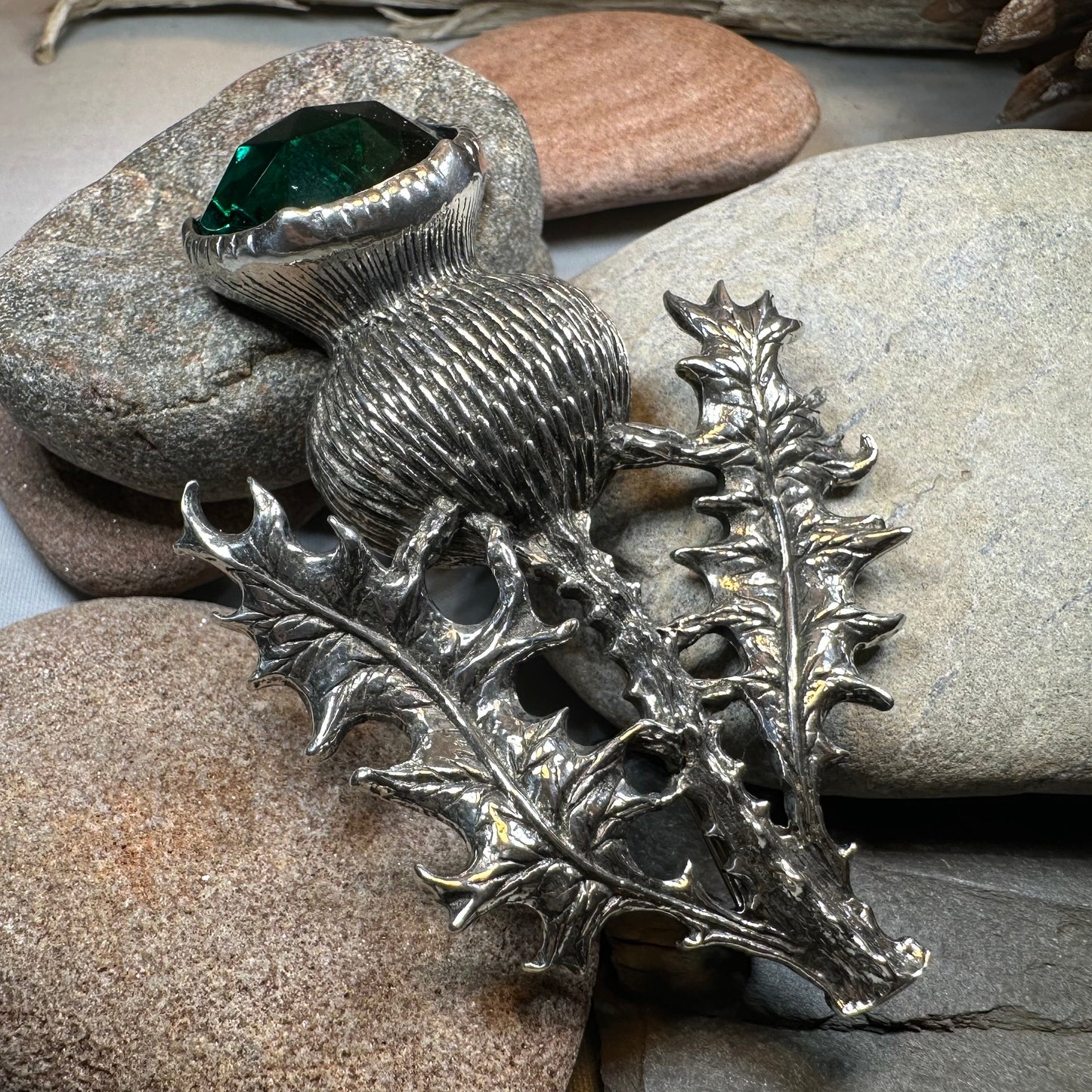 Bold Scottish Thistle Brooch — view 11