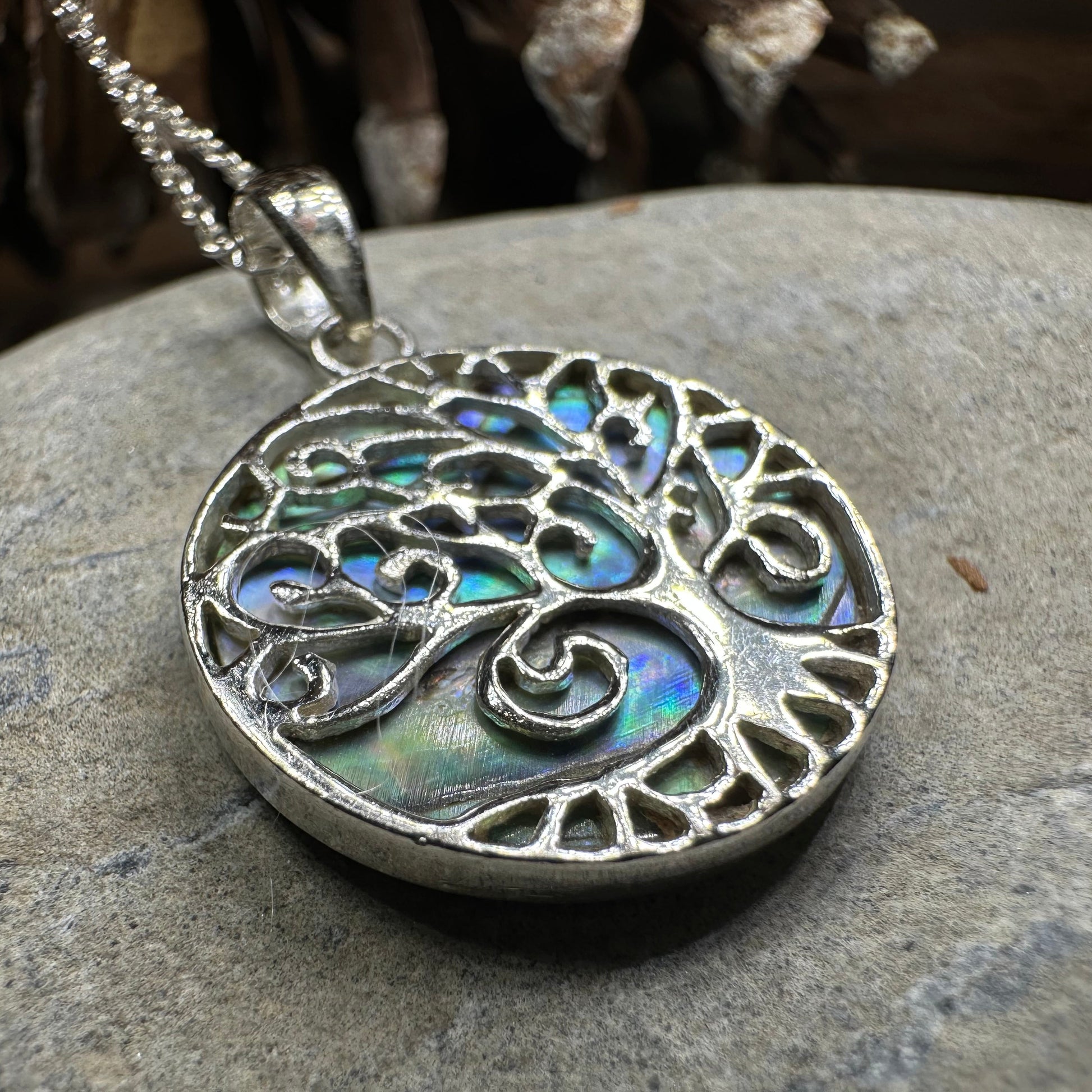 Gynnifer Tree of Life Necklace in Sterling Silver — view 12
