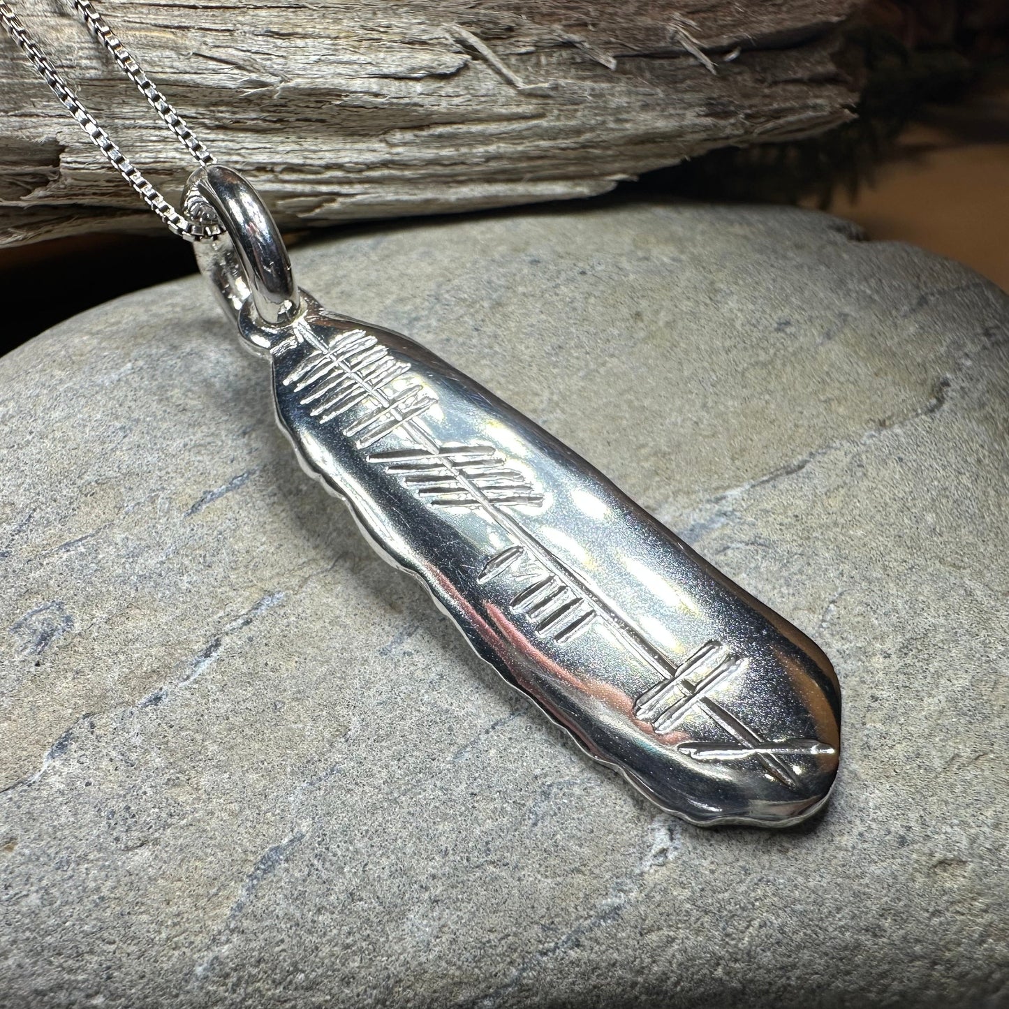 Gaelic My Heart Ogham Necklace - Made in Ireland