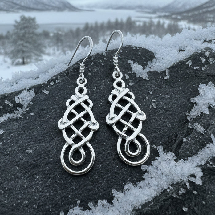 Iorna Celtic Knot Earrings in Sterling Silver