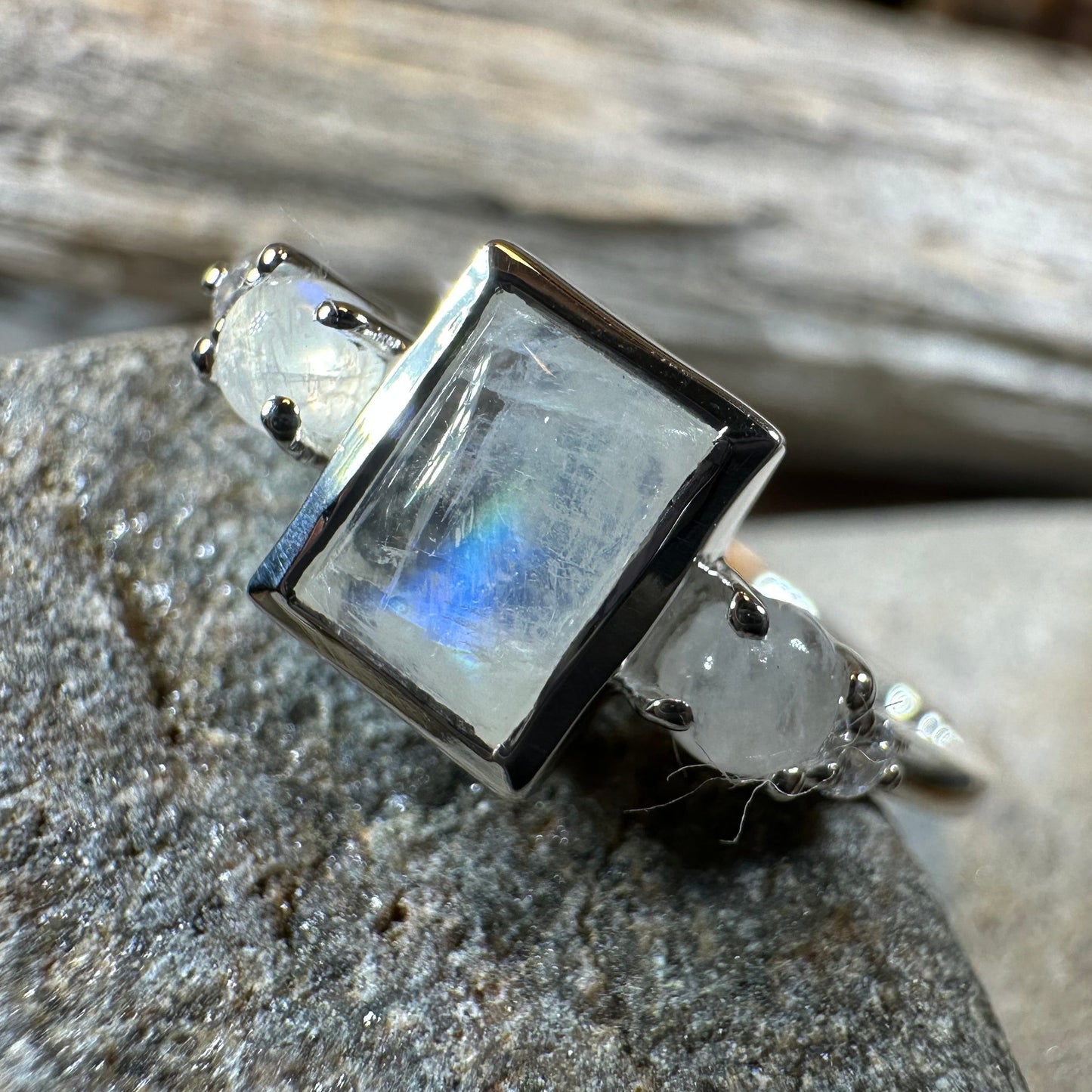 Anja Moonstone Ring in Sterling Silver — view 6