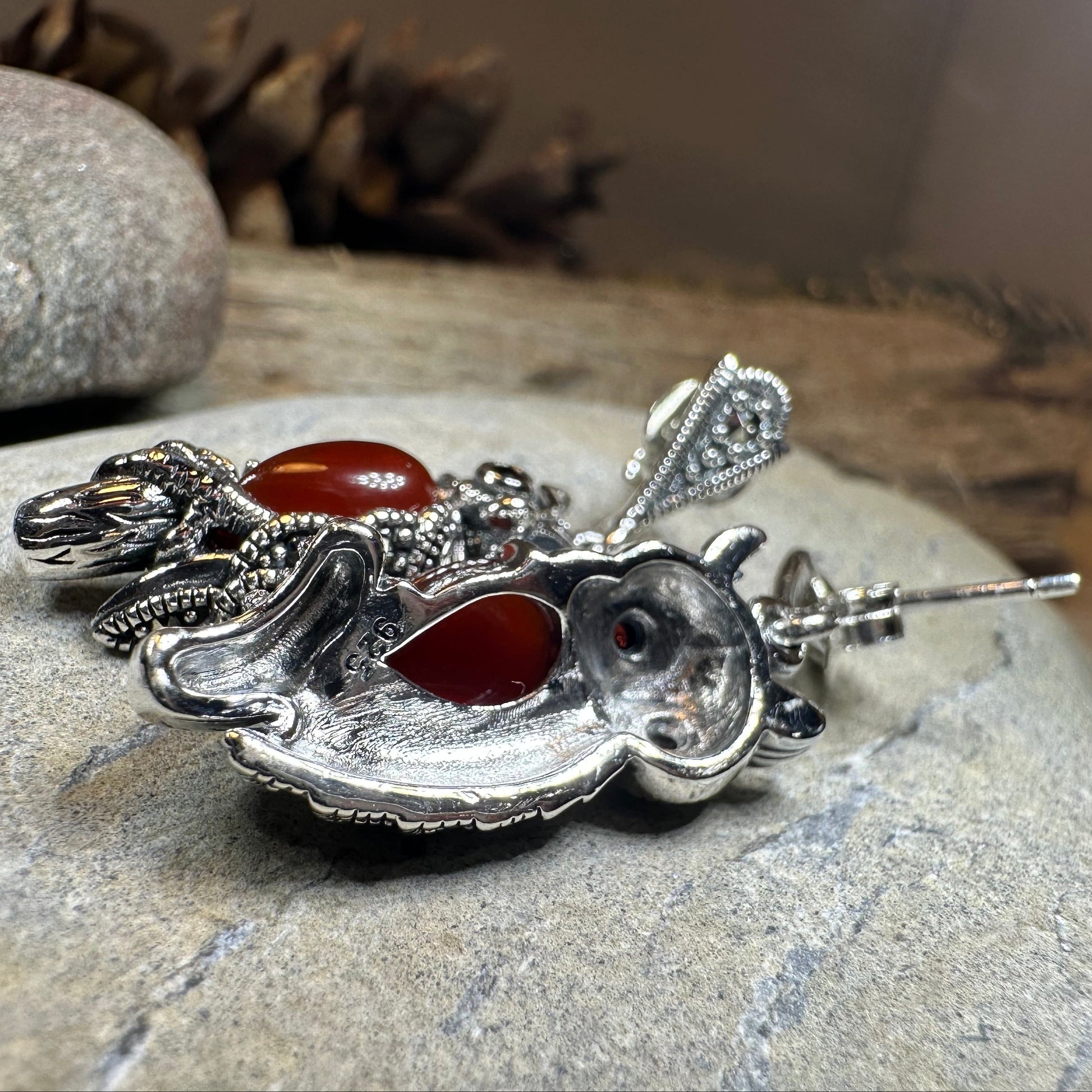 Marcasite Owl Earrings — view 9