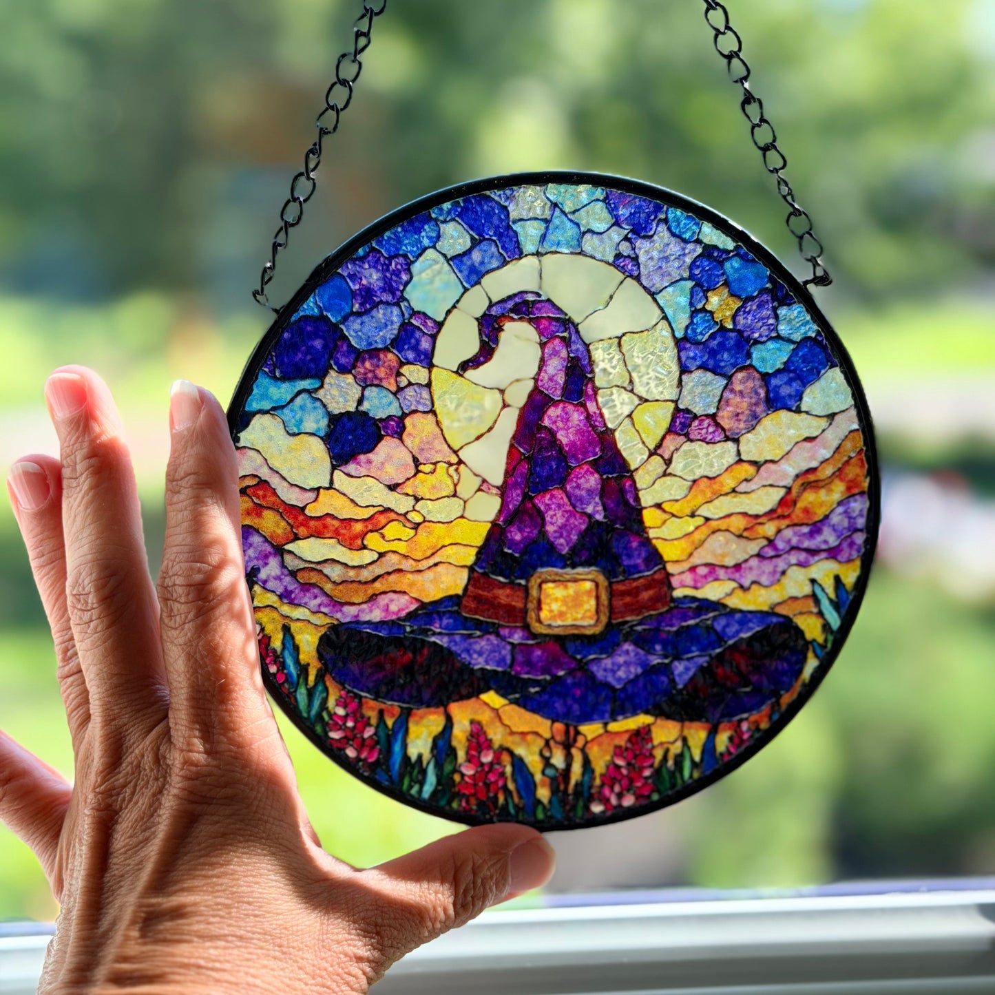 Purple Witch’s Hat Suncatcher