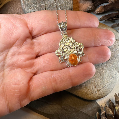 Load image into Gallery viewer, Lyria Celtic Triple Spiral Necklace in Sterling Silver
