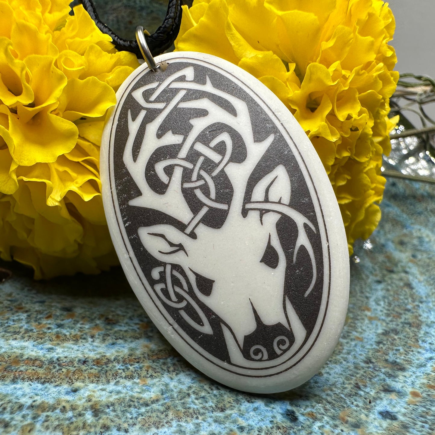 Highland Celtic Stag Necklace - Handmade in the U.S.A.