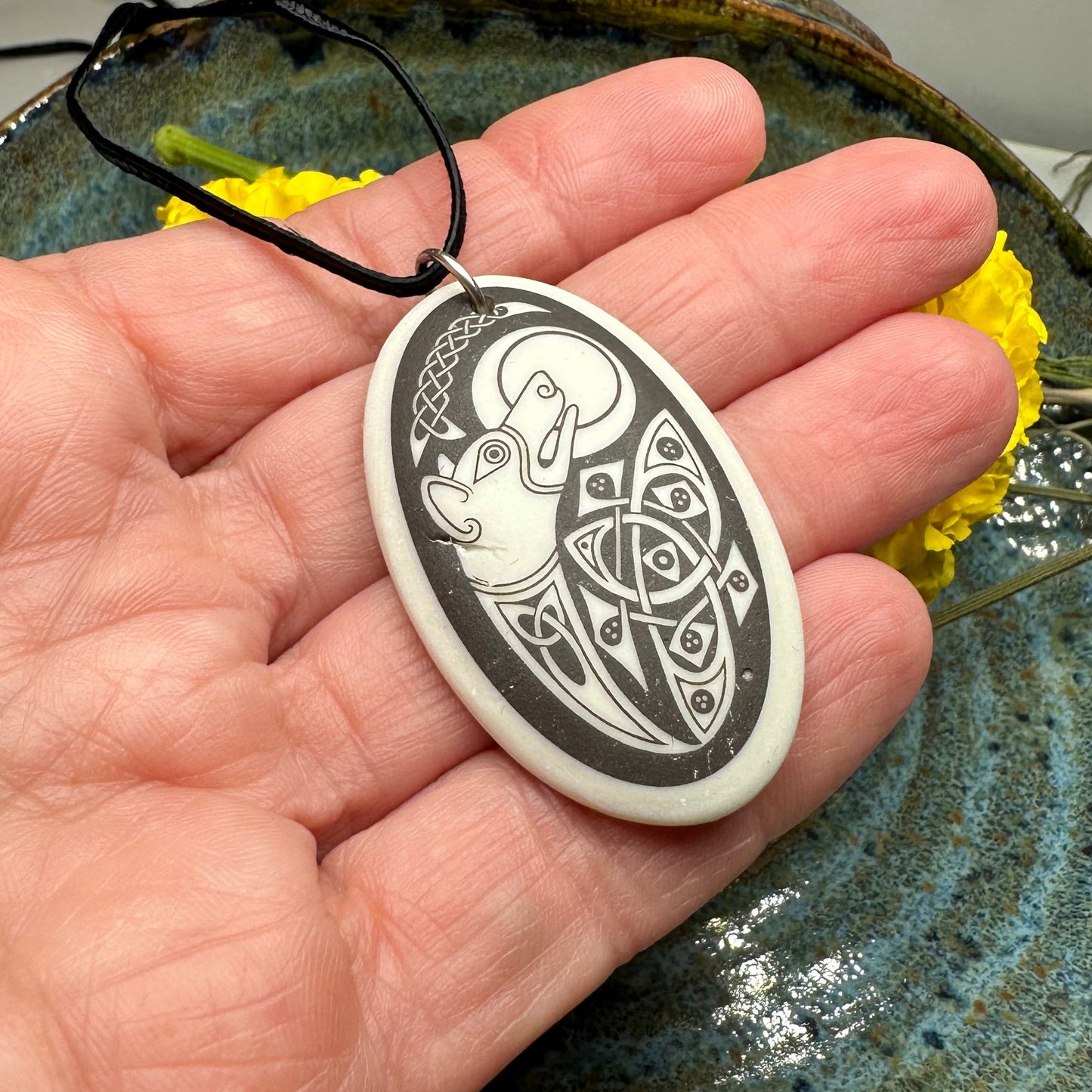 Artisan Celtic Dog Necklace - Handmade in the U.S.A.