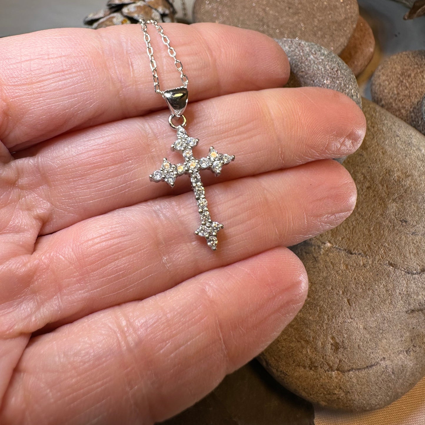 Cathedral Celtic Cross Necklace — view 4