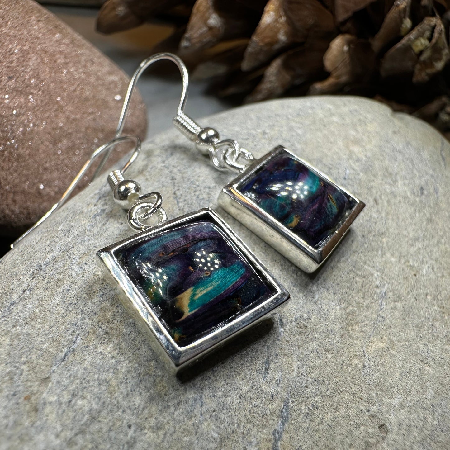 Heathergems Square Earrings - Handmade in Scotland — view 10