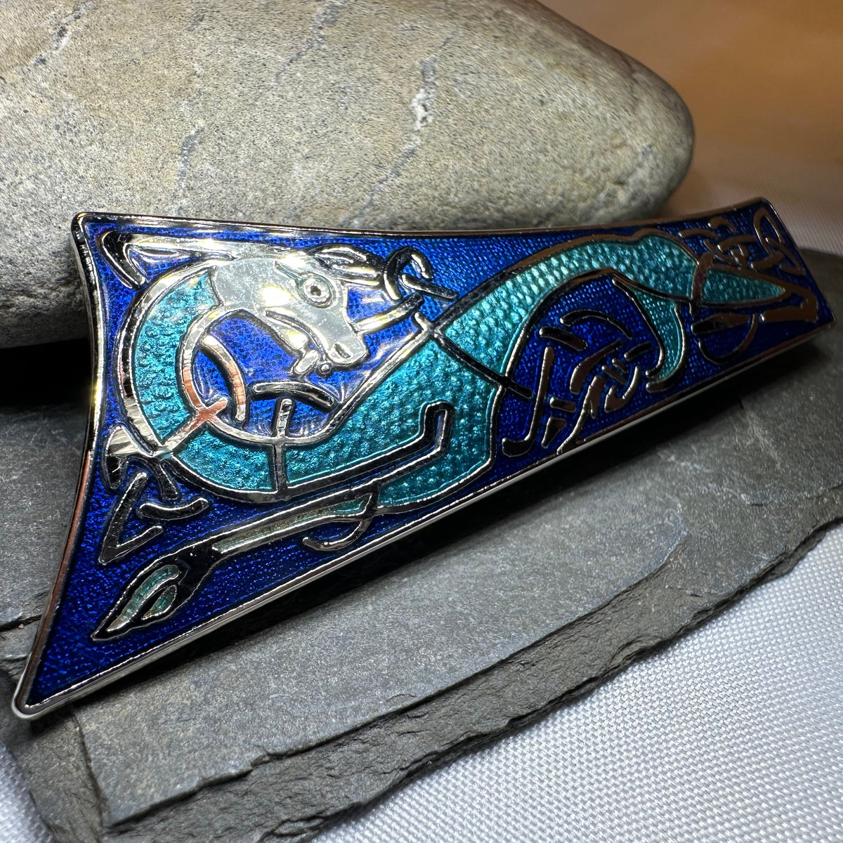 Long Celtic Dragon Brooch — view 3