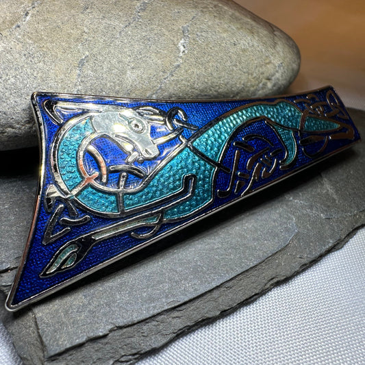 Long Celtic Dragon Brooch — view 3