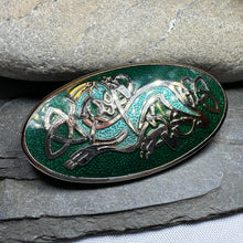 Load image into Gallery viewer, Enamel Celtic Dragon Brooch
