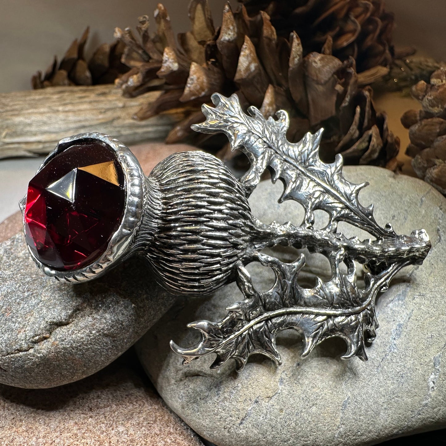 Bold Scottish Thistle Brooch — view 8