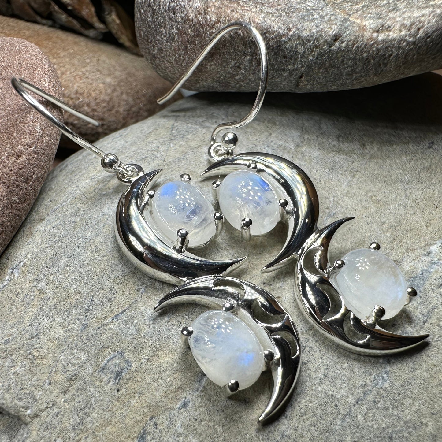Mystic Dream Moonstone Earrings — view 2