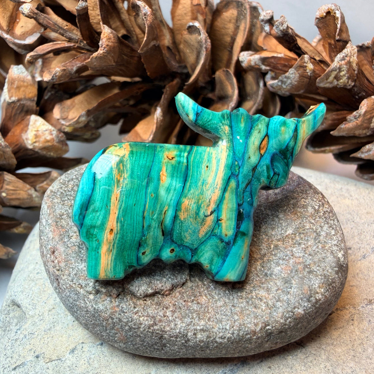 Heathergems Knox Highland Cow Brooch - Handmade in Scotland