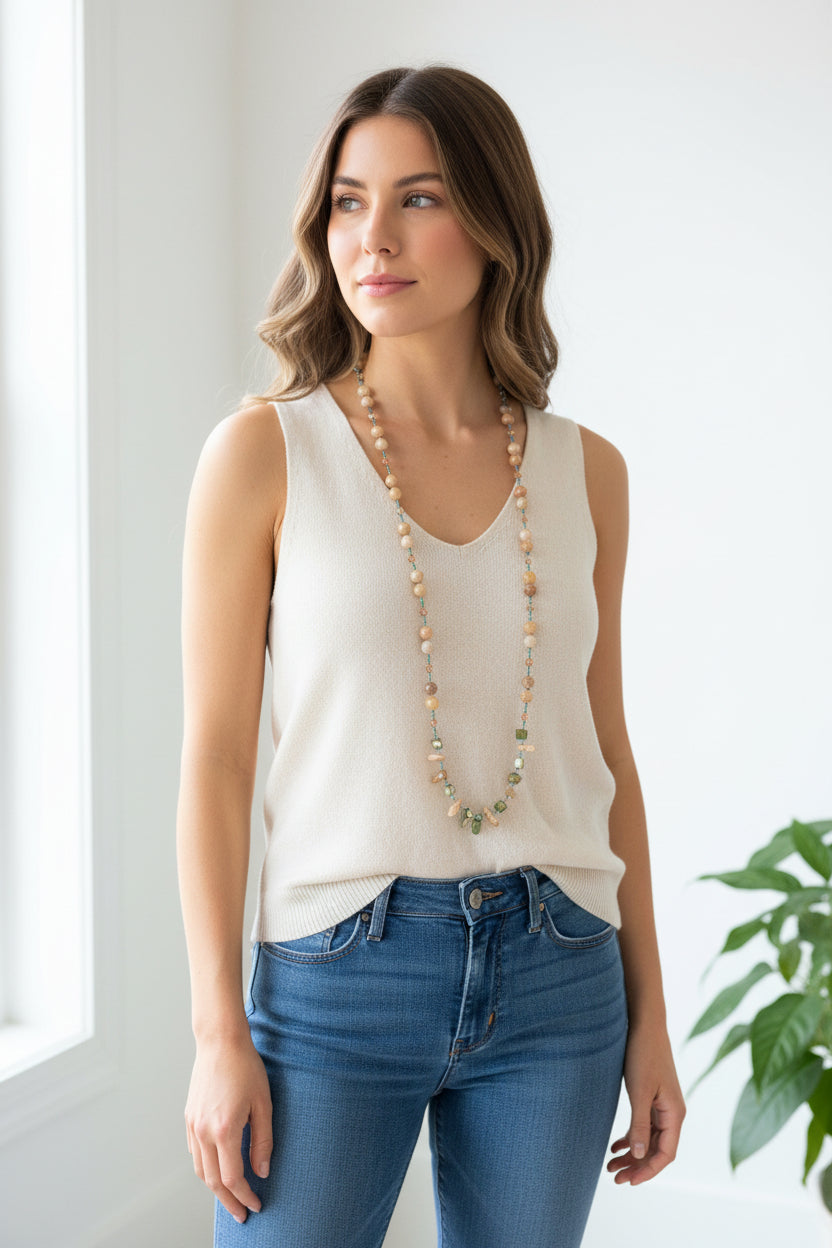 Barleycove Beach Crystal Necklace — view 11