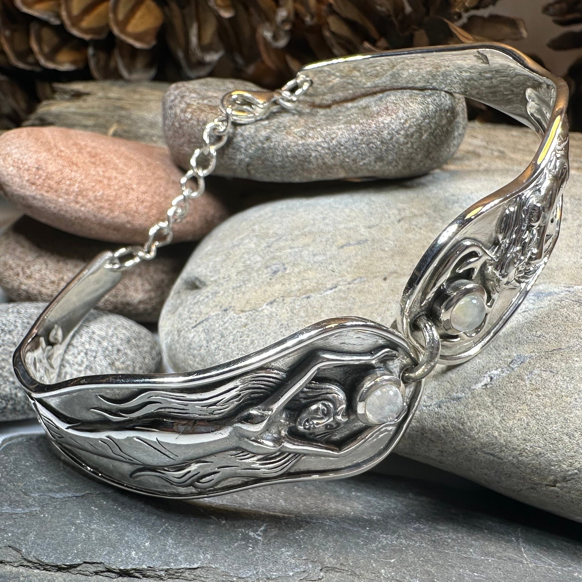 Goddess Moonstone Bracelet in sterling silver