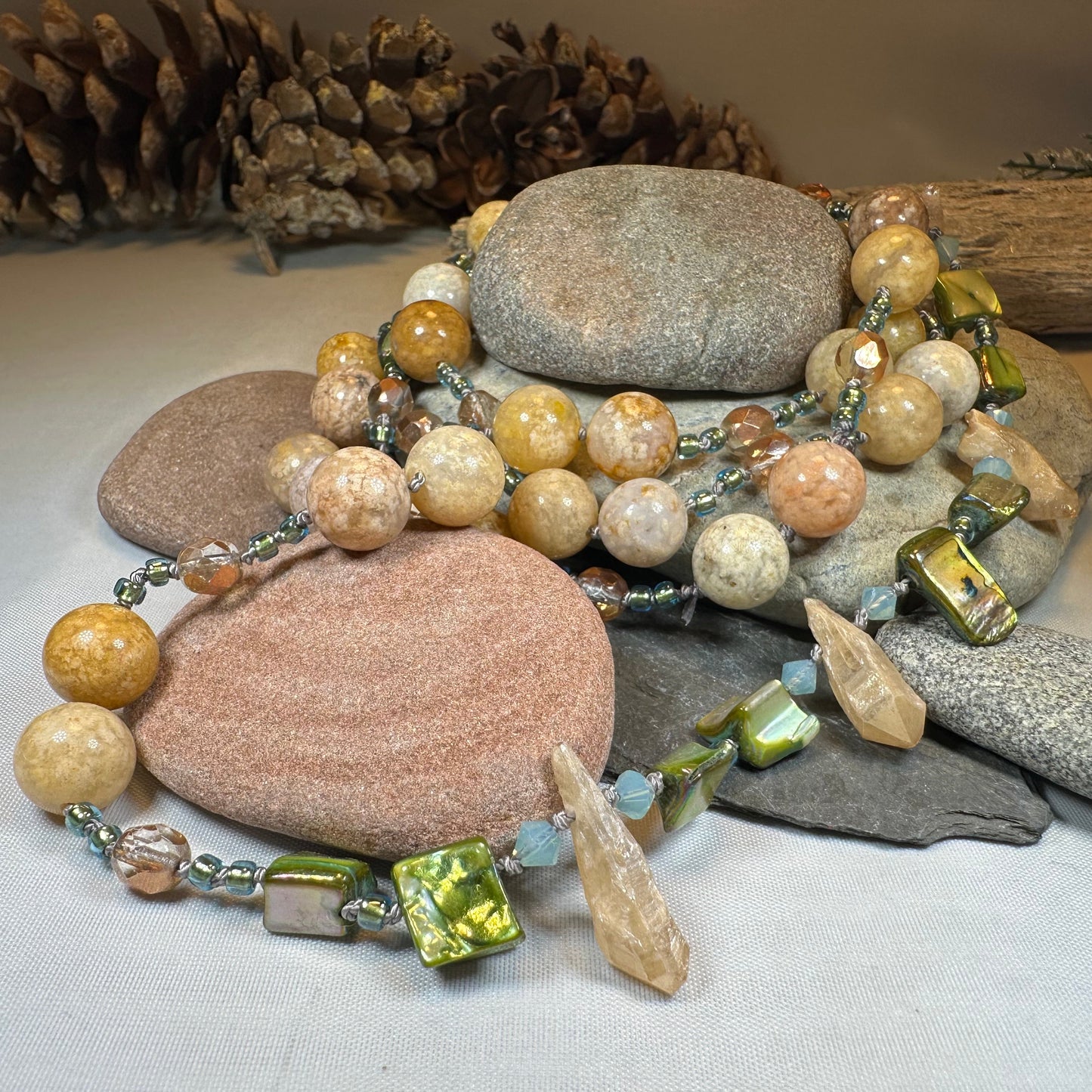 Barleycove Beach Crystal Necklace — view 10