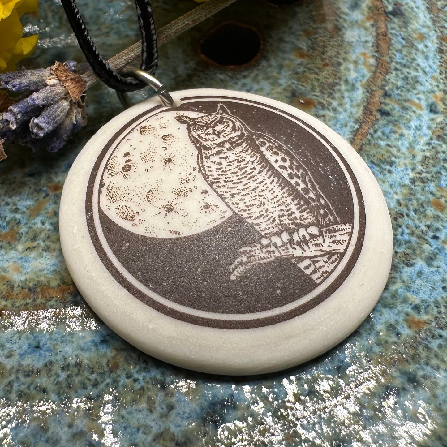 Artisan Great Horned Owl Necklace - Handmade in the U.S.A.