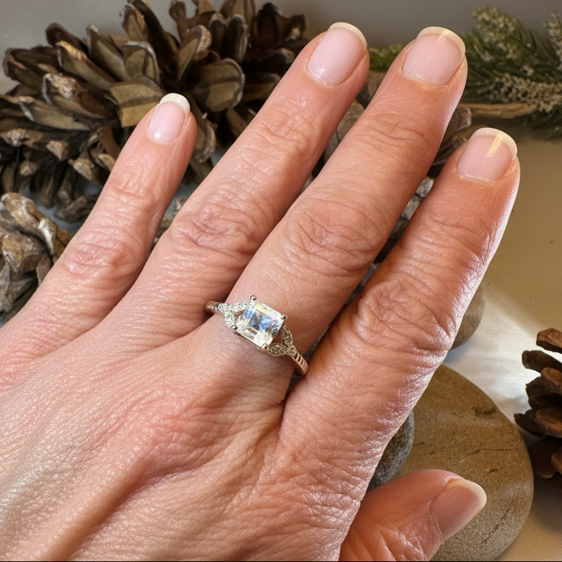 Blossom Frost Moonstone Ring