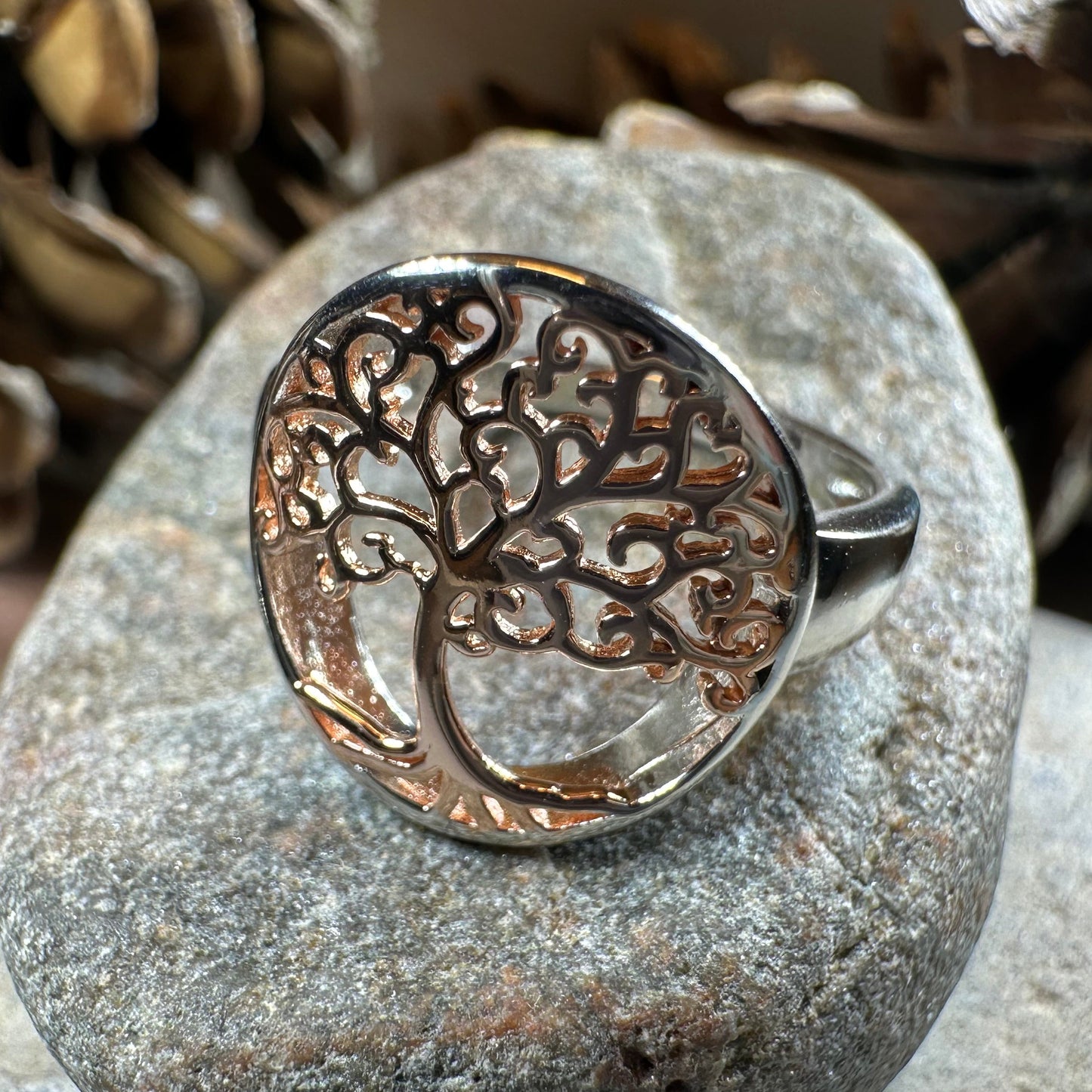 Rose Tree of Life Ring — view 7