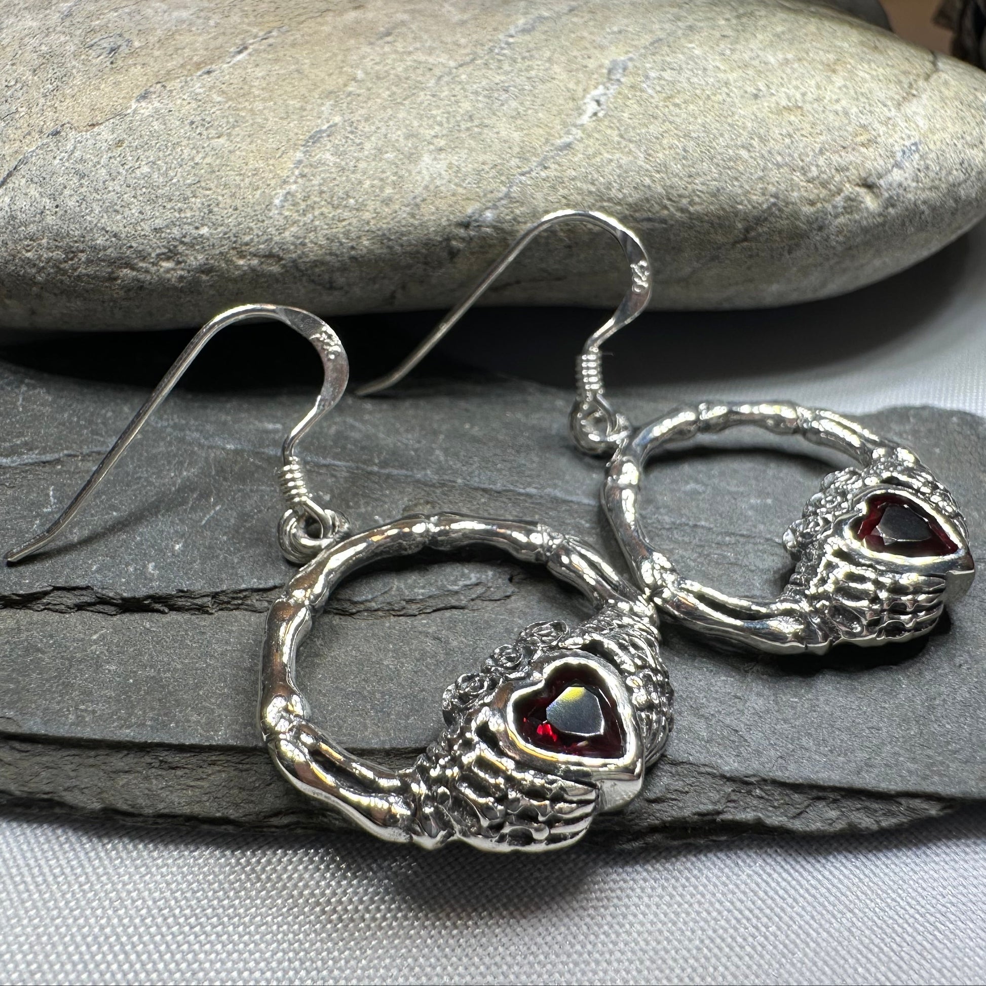Gothic Claddagh Earrings — view 10