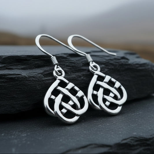 Maeve Celtic Knot Earrings in Sterling Silver
