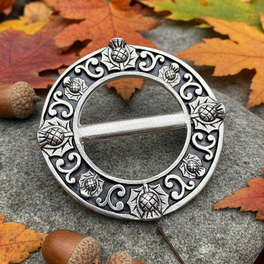 Scottish Thistle Scarf Ring