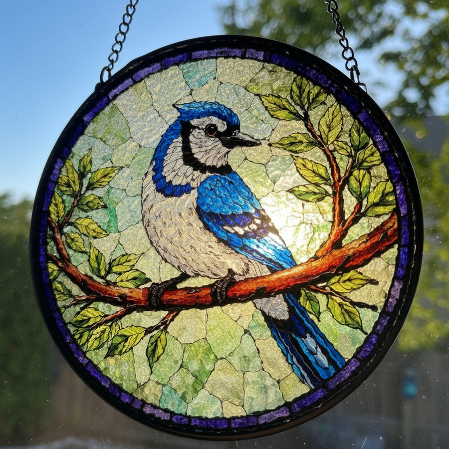 Summer Blue Jay Suncatcher