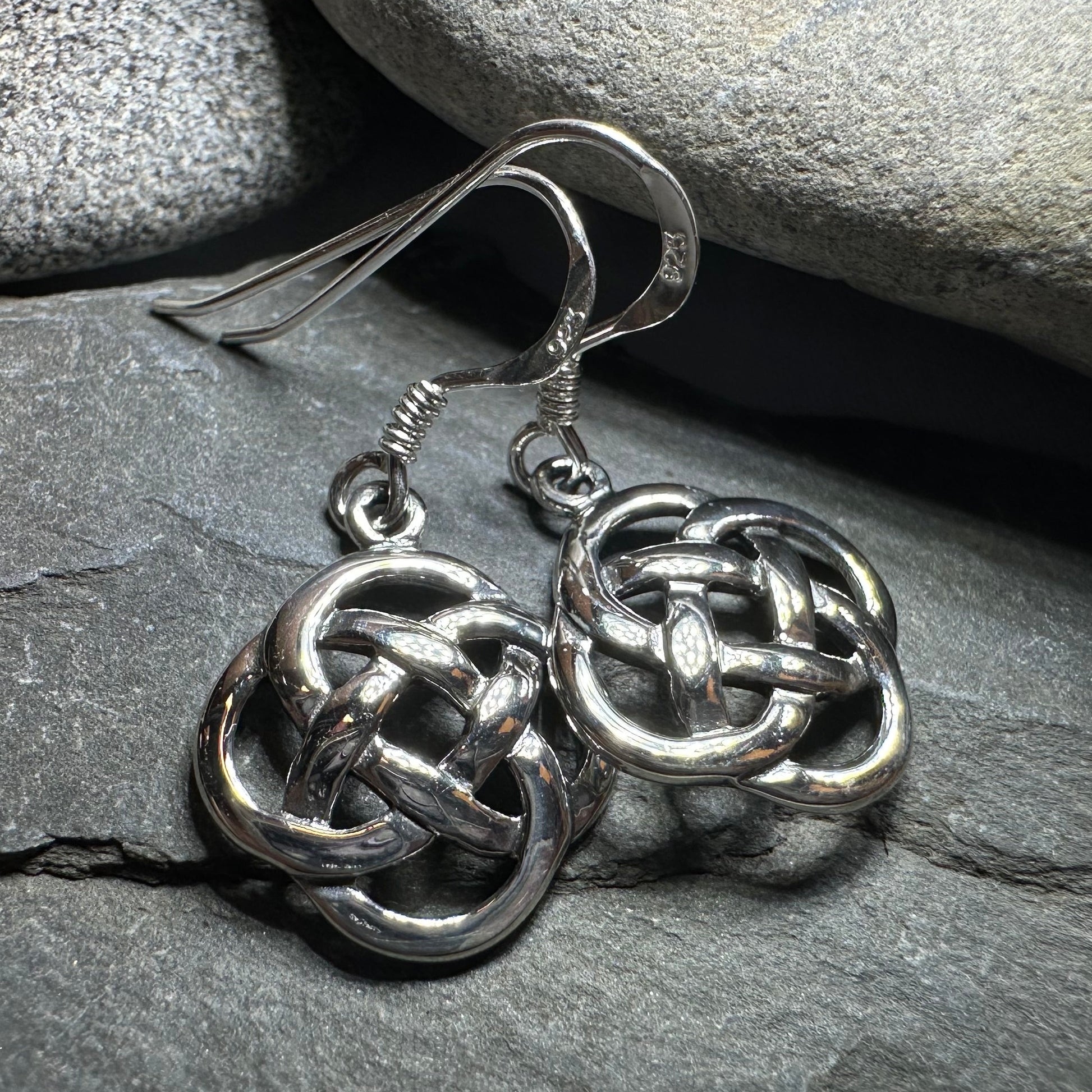 Classic Celtic Dara Knot Earrings — view 6