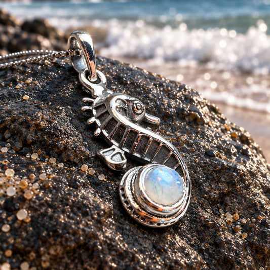 Seasprite Seahorse Necklace in Sterling Silver