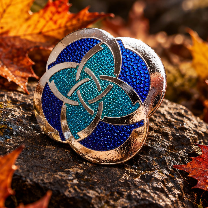 Enamel Celtic Dara Knot Scarf Ring