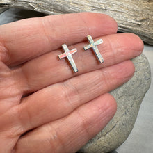 Load image into Gallery viewer, Serene Soul Opal Cross Earrings
