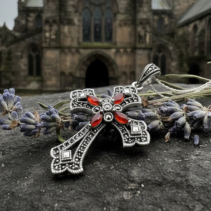 Fidelity Large Celtic Cross Necklace in Sterling Silver
