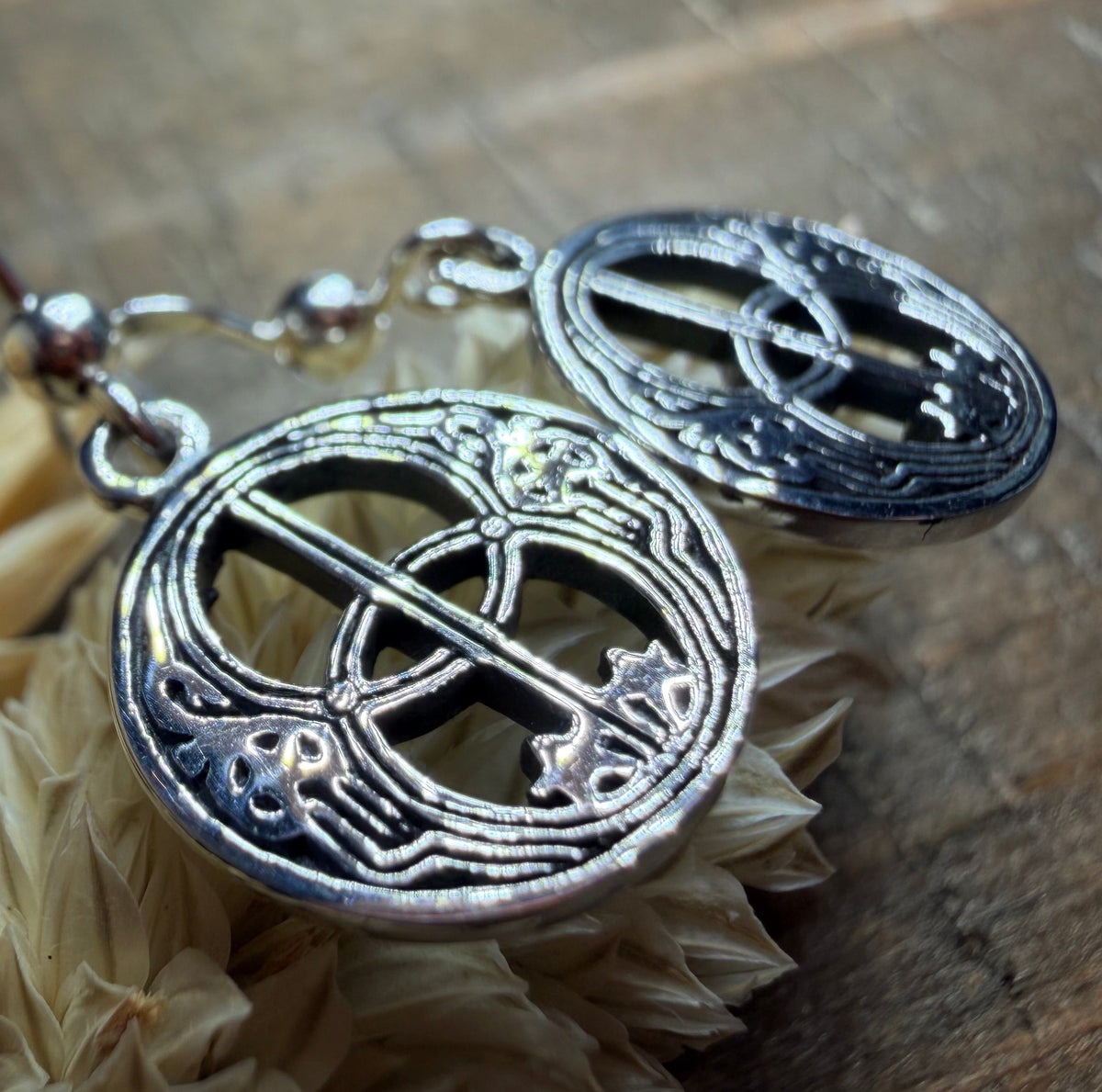 Glastonbury Chalice Well Earrings in Sterling Silver