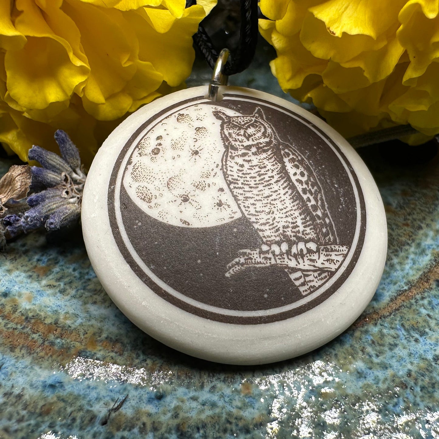 Artisan Great Horned Owl Necklace - Handmade in the U.S.A.