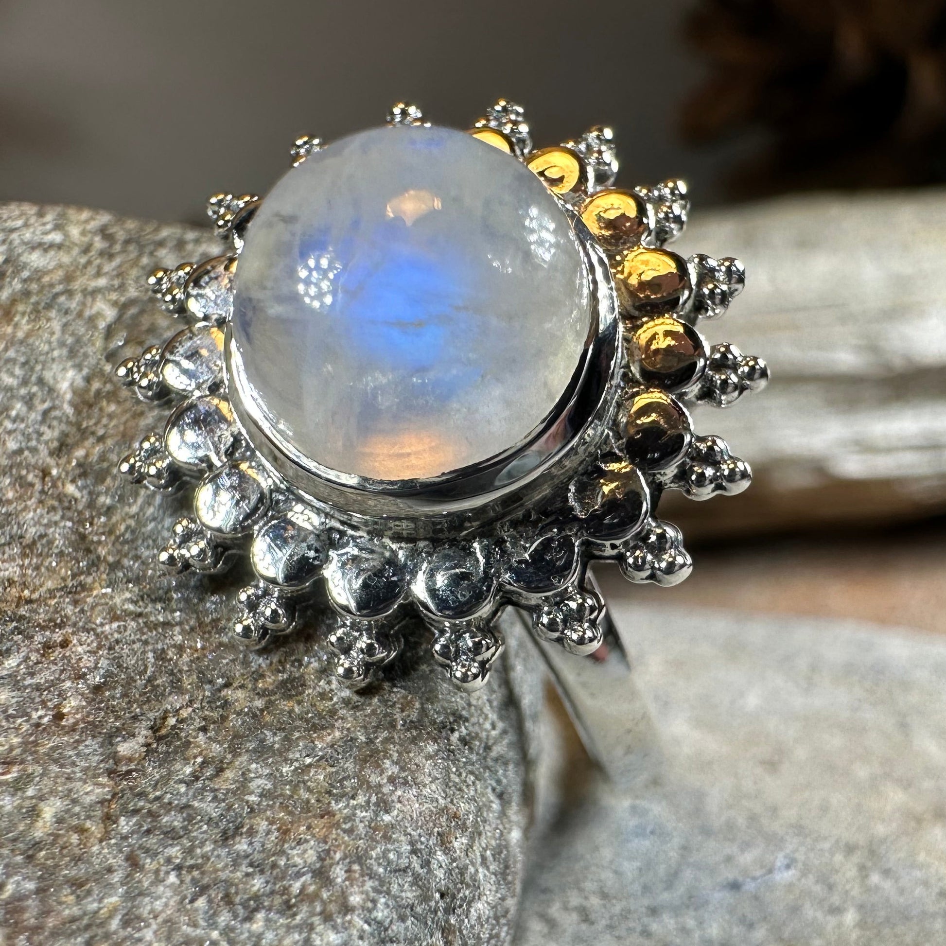 Sunyana Moonstone Sun Ring — view 6