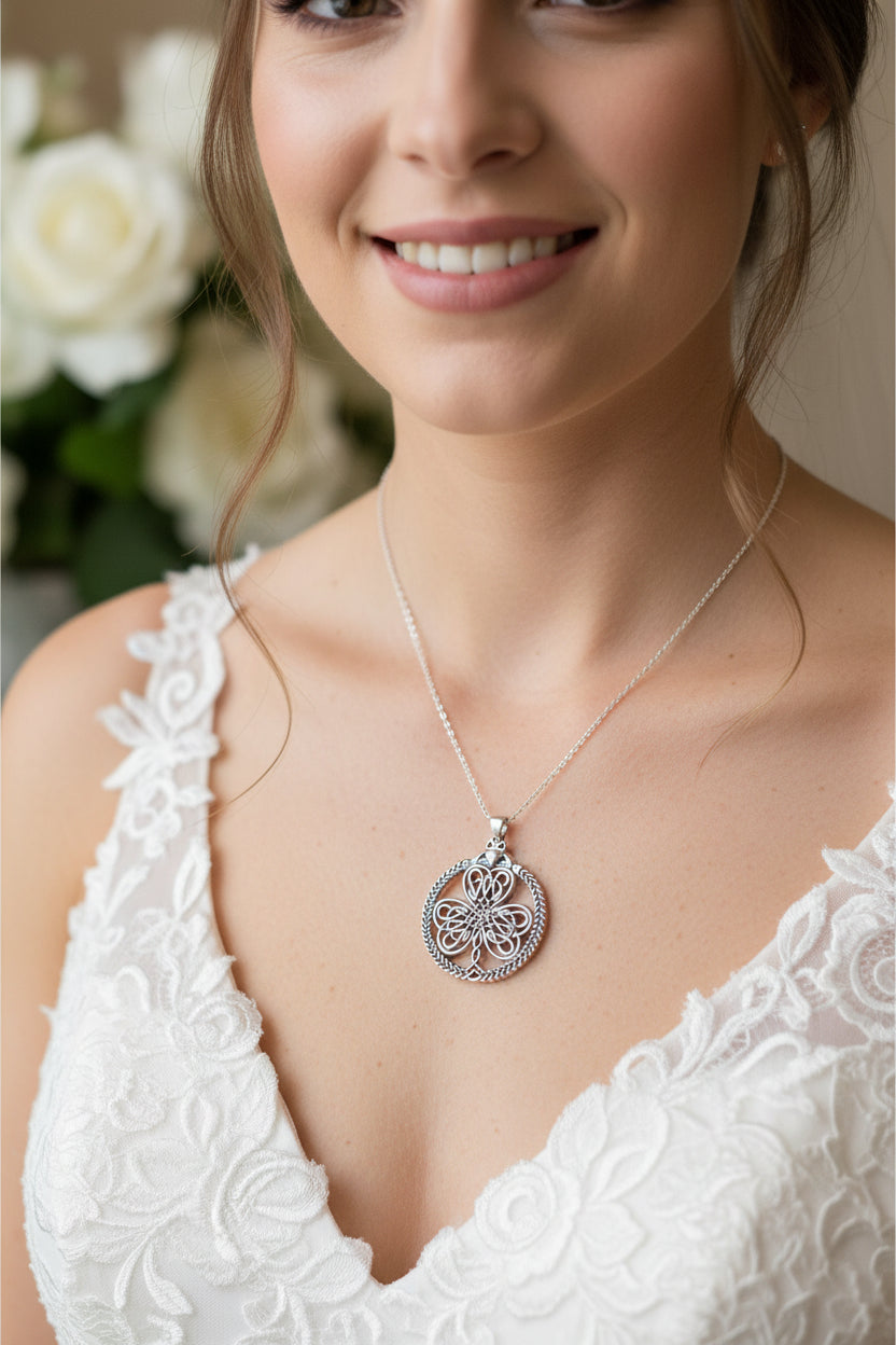 Sylvania Irish Shamrock Claddagh Necklace — view 9