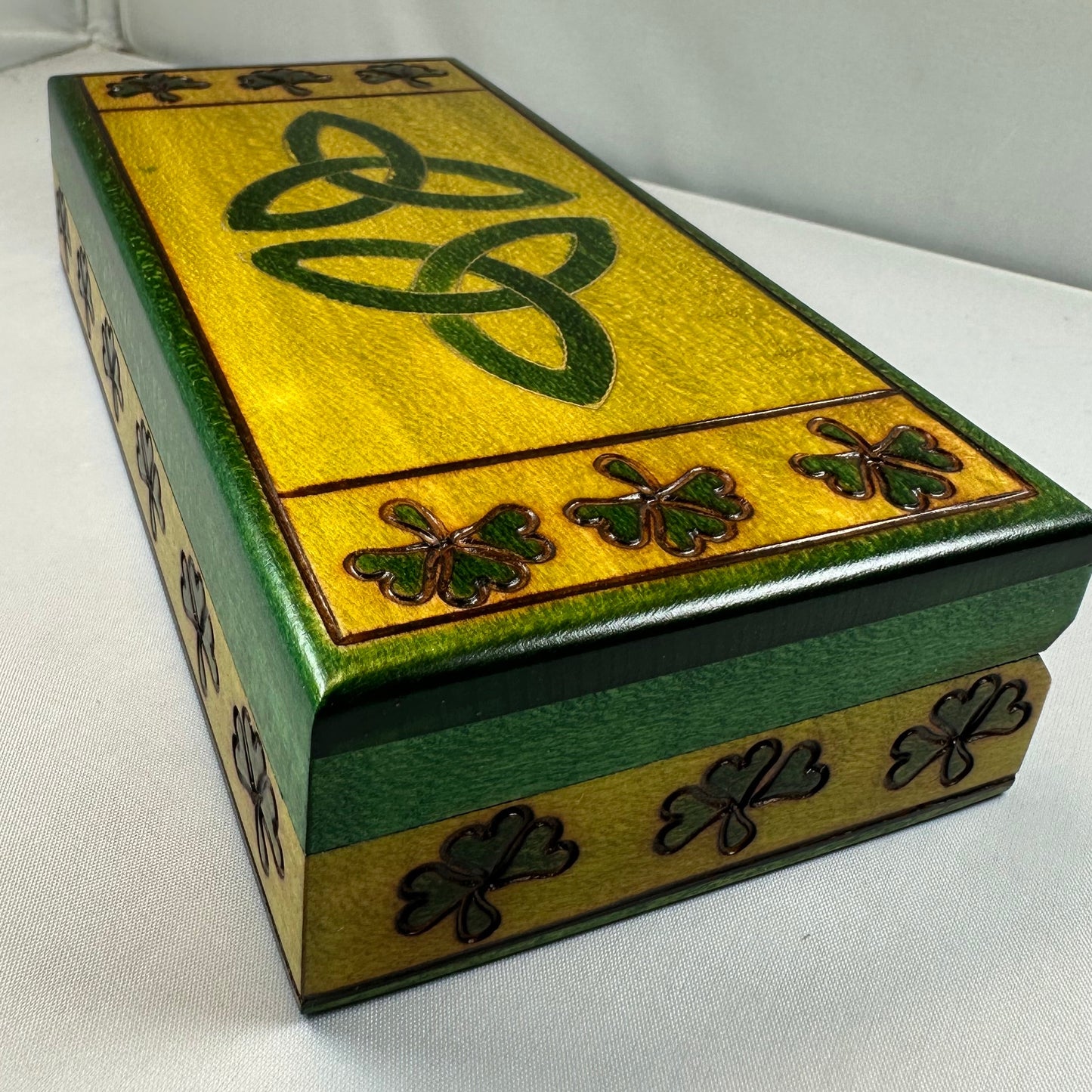 Celtic Trinity Knot Keepsake Box - Handmade Wooden Box