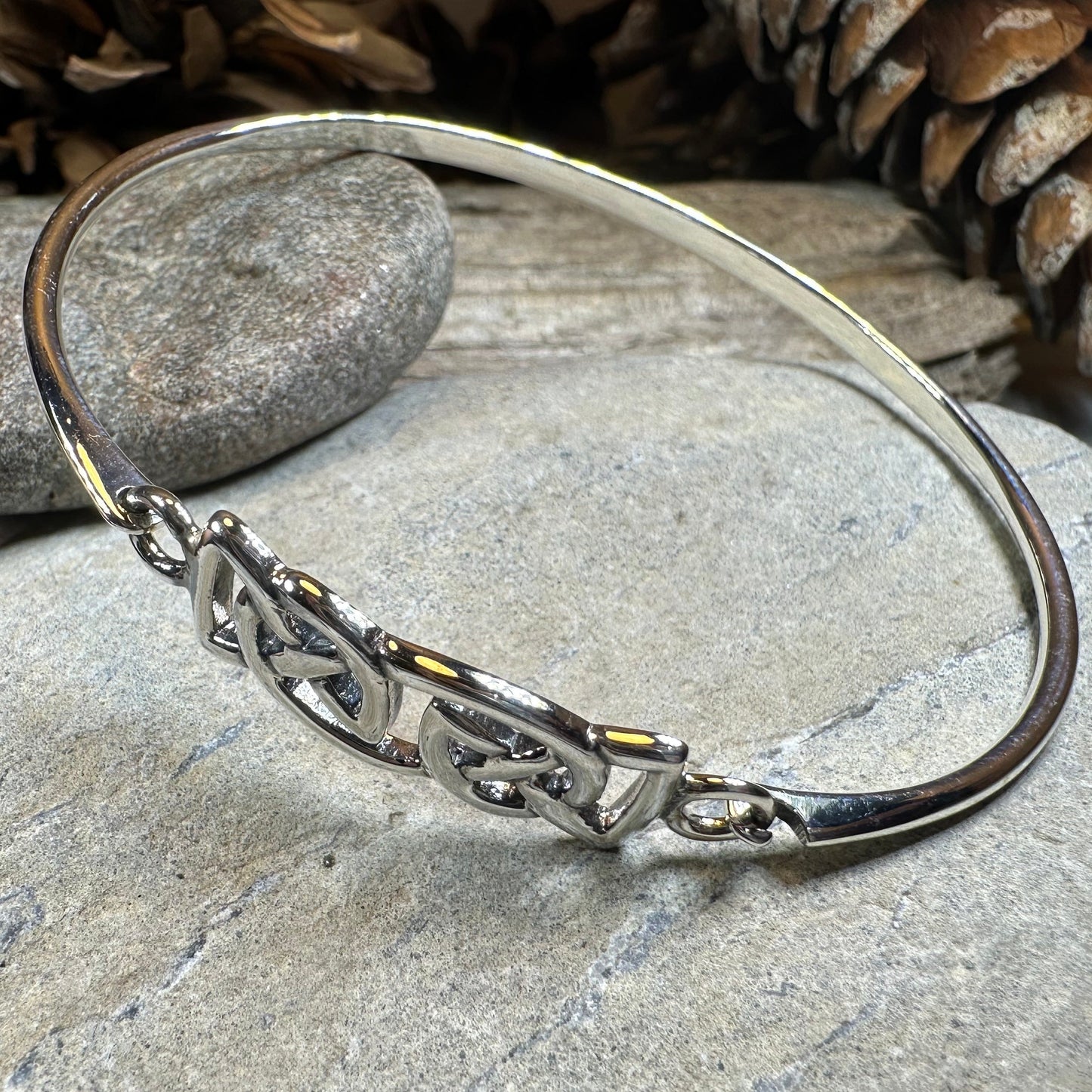Celtic Love Knot Silver Bracelet in Sterling Silver — view 7