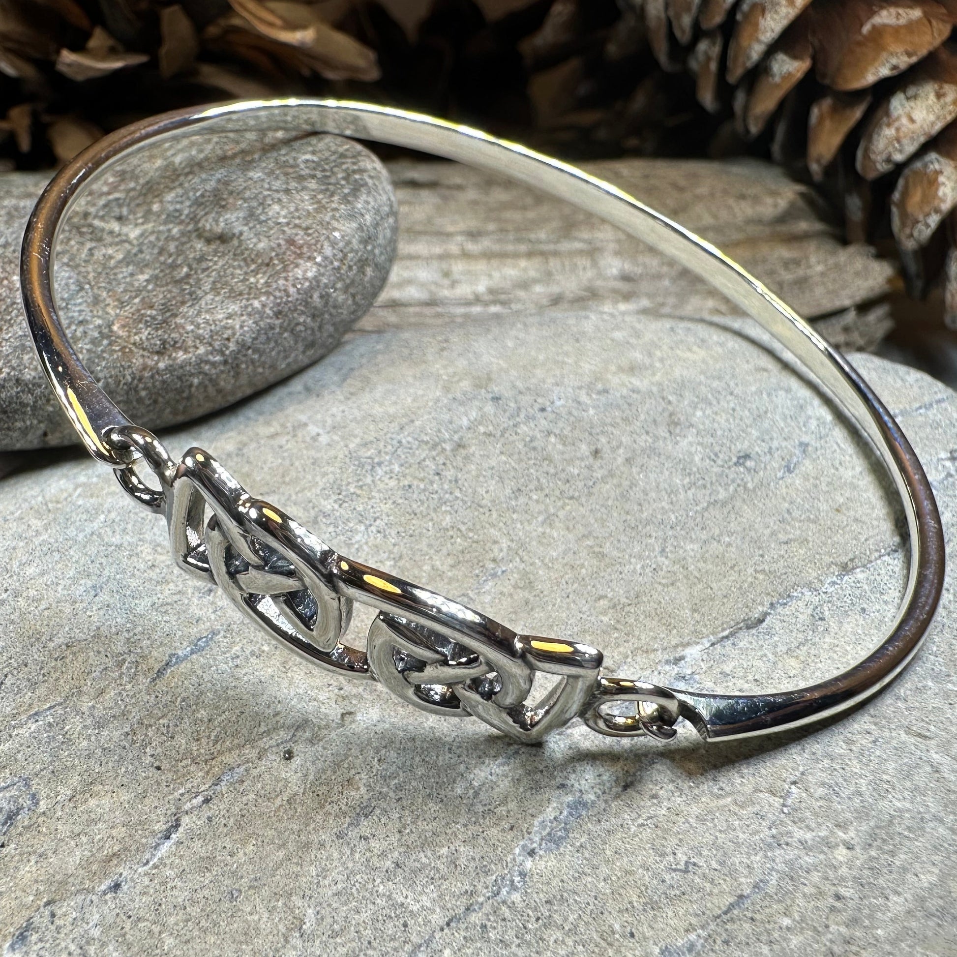 Celtic Love Knot Silver Bracelet in Sterling Silver — view 7