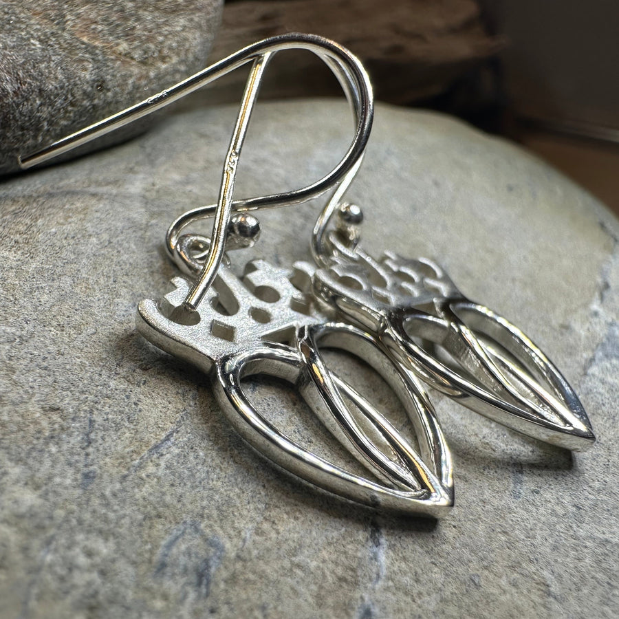 Lady Arieen Scottish Luckenbooth Earrings in Sterling Silver