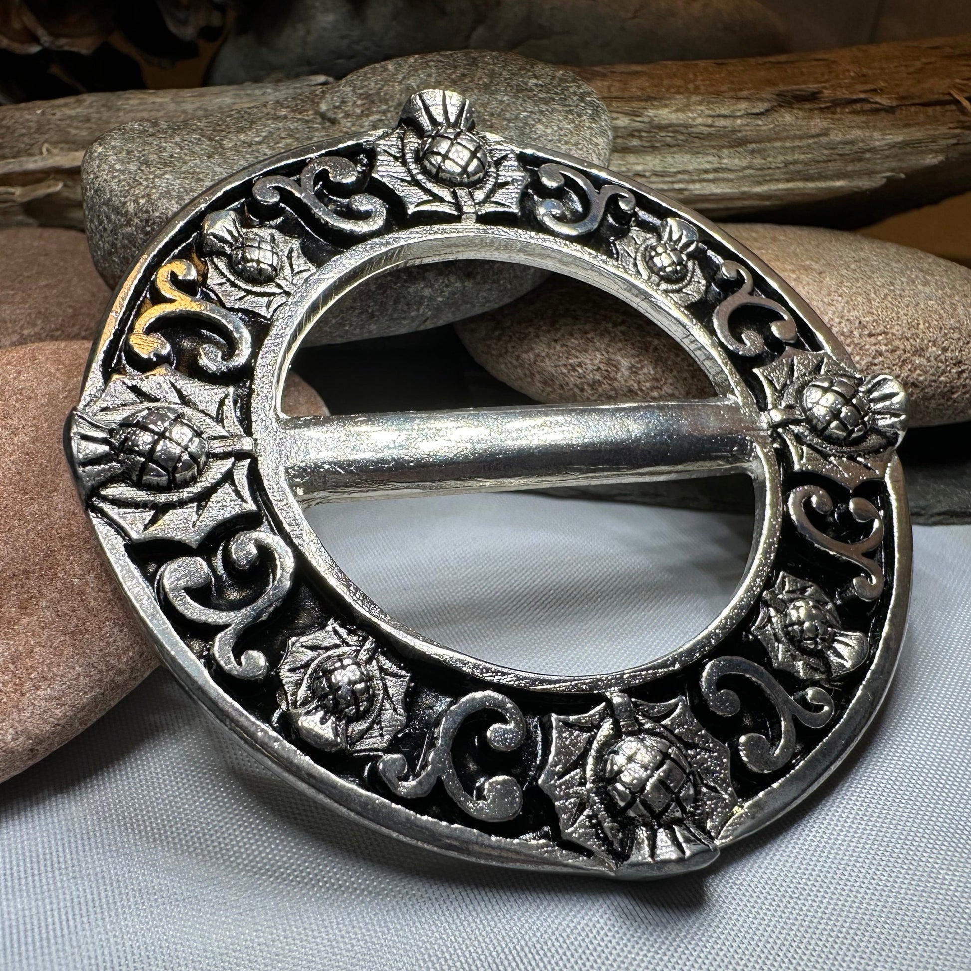 Scottish Thistle Scarf Ring — view 4