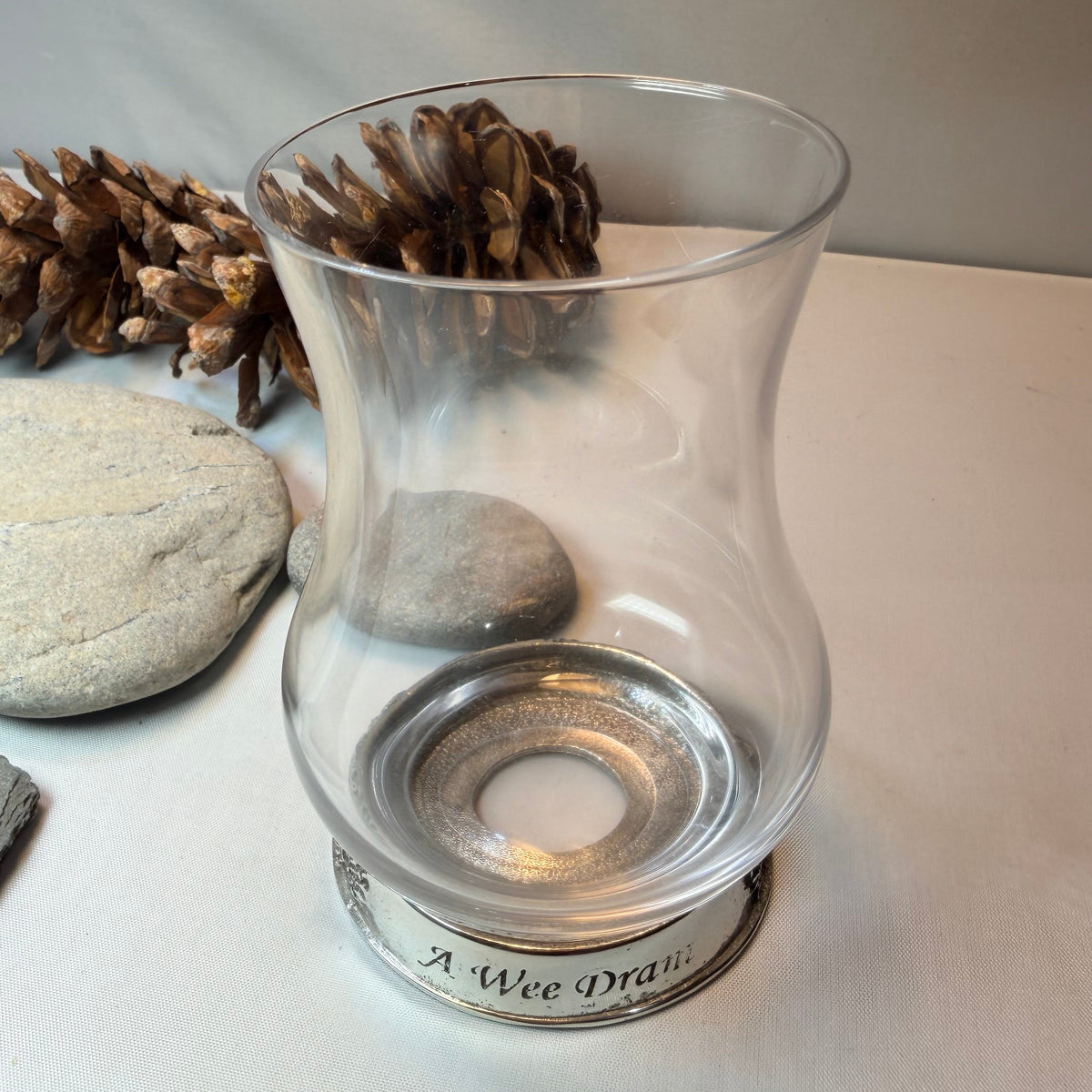 A Wee Dram Thistle Whiskey Glass - Handmade in England