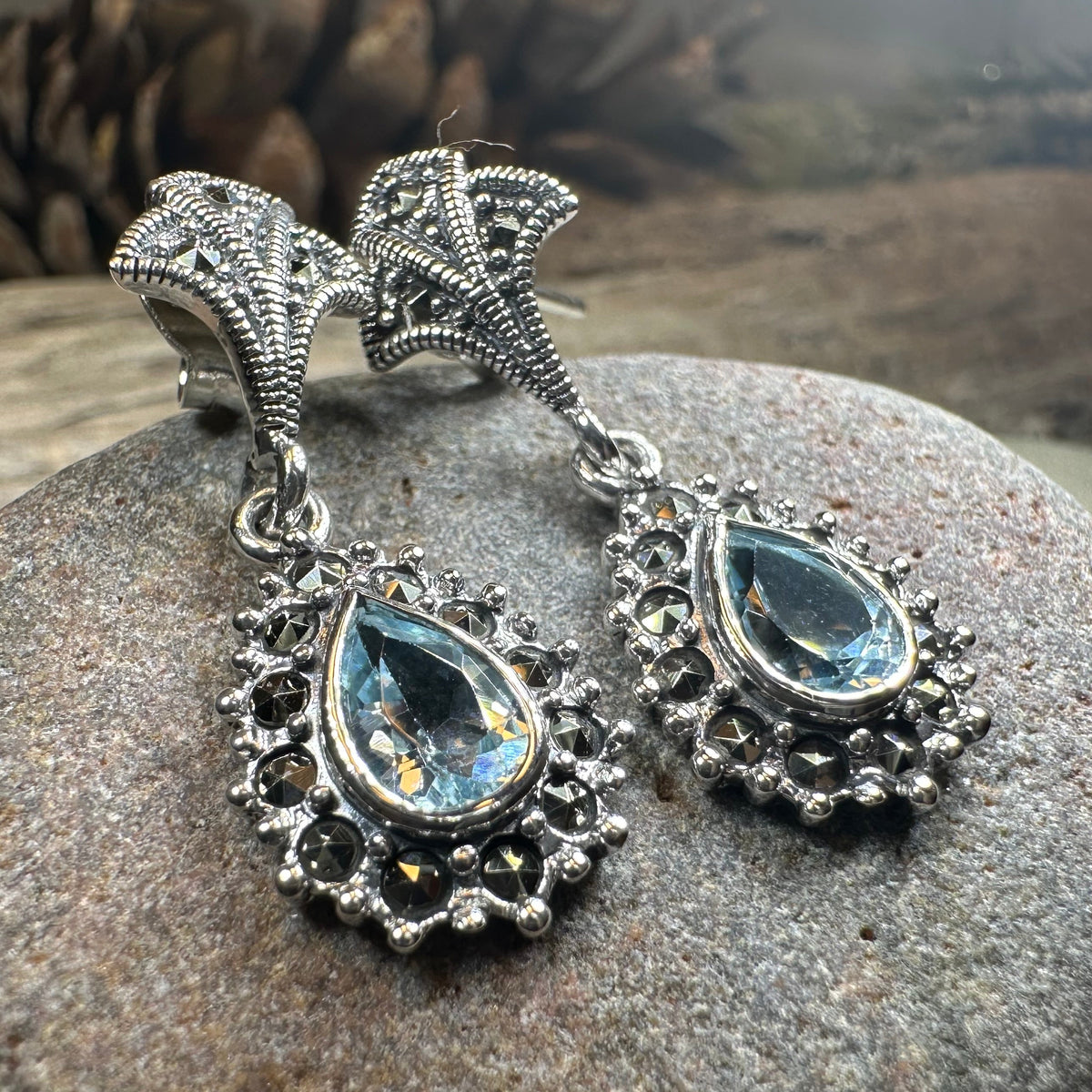 Coco Marcasite Earrings — view 3